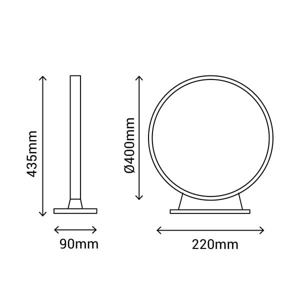Černá stojací lampa SULION Nala, ø 40 cm-image-4