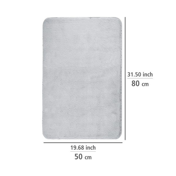 Světle šedá textilní koupelnová předložka 50x80 cm Saravan – Wenko-image-2