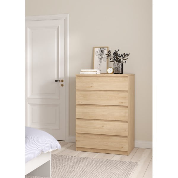 Komoda v dekoru dubu v přírodní barvě 77x111x50 cm Naia – Tvilum-image-1