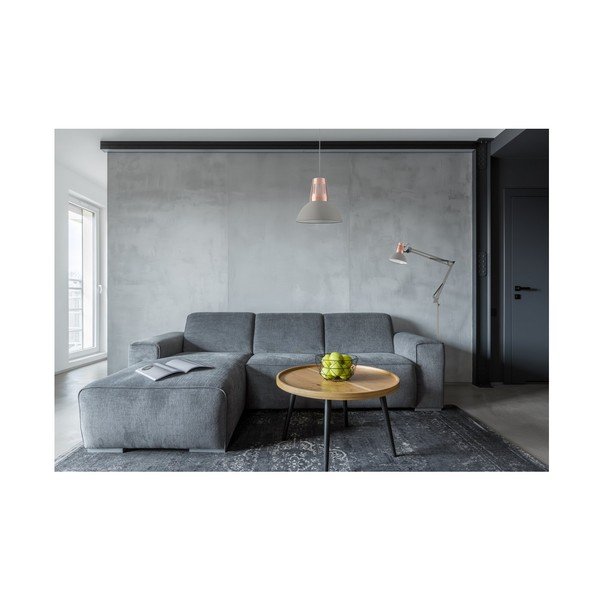 Šedá stojací lampa s kovovým stínidlem Artemia F – GTV-image-3