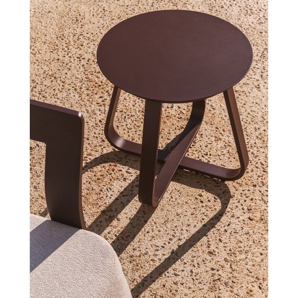 Kovový kulatý zahradní stolek ø 48 cm Tamaris – Kave Home-image-3