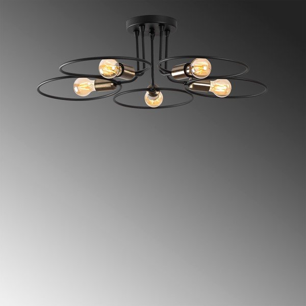 Černé stropní svítidlo Circle – Opviq lights-image-3