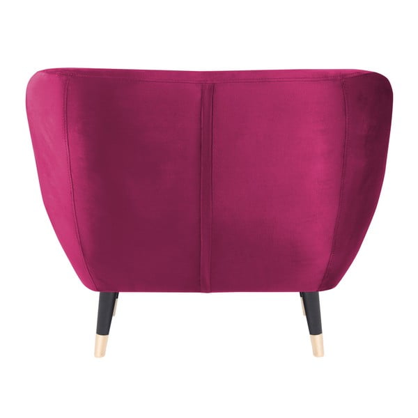 Růžové křeslo s černými nohami Mazzini Sofas Amelie-image-4