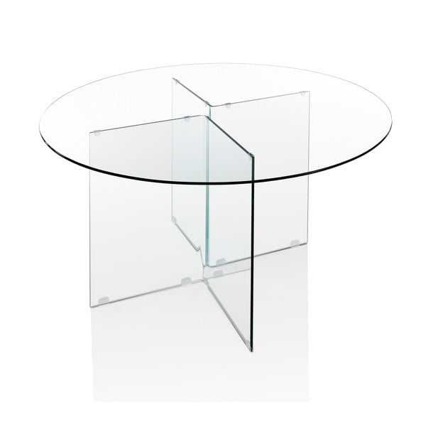 Skleněný kulatý jídelní stůl ø 130 cm Kaya – Tomasucci-image-3