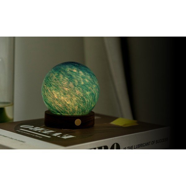 Světelná dekorace na USB v tmavě přírodní barvě ø 8 cm Galaxy Breeze – Gingko-image-2