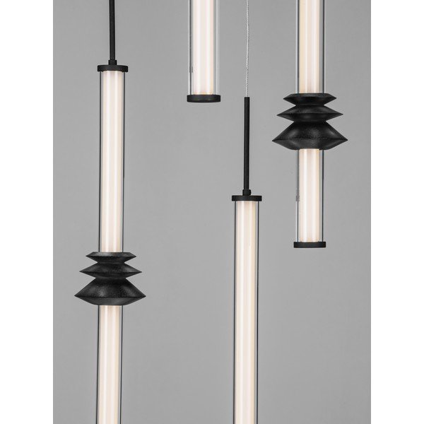 Matně černé keramické LED stmívatelné závěsné svítidlo se stínidlem z akrylového skla ø 35 cm Stalactite – Nova Luce-image-4