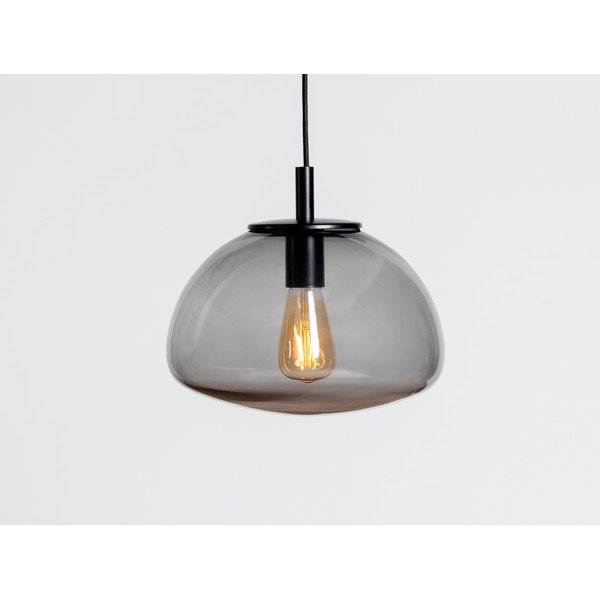 Černé závěsné svítidlo se skleněným stínidlem ø 30 cm Flin – CustomForm-image-2