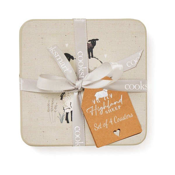 Taupe korkové podtácky v sadě 4 ks Highland Sheep – Cooksmart ®-image-2