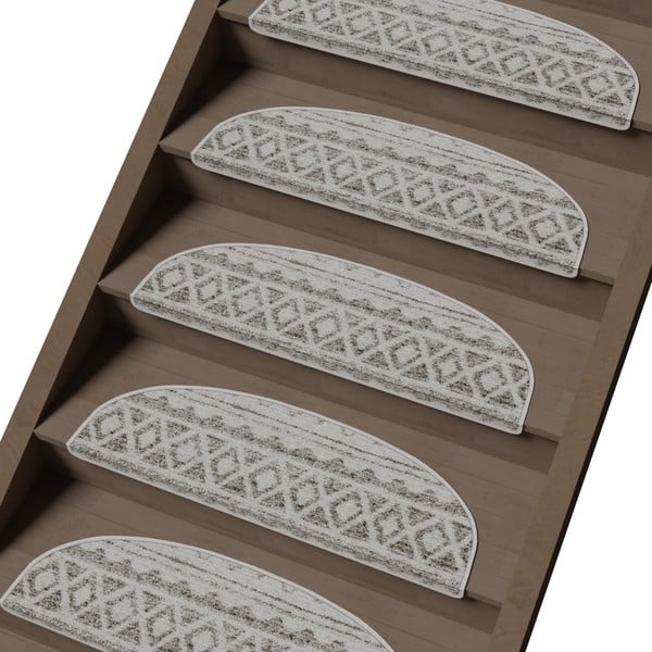 Krémové nášlapy na schody v sadě 16 ks 20x65 cm Cottage Warmth – Vitaus-image-1