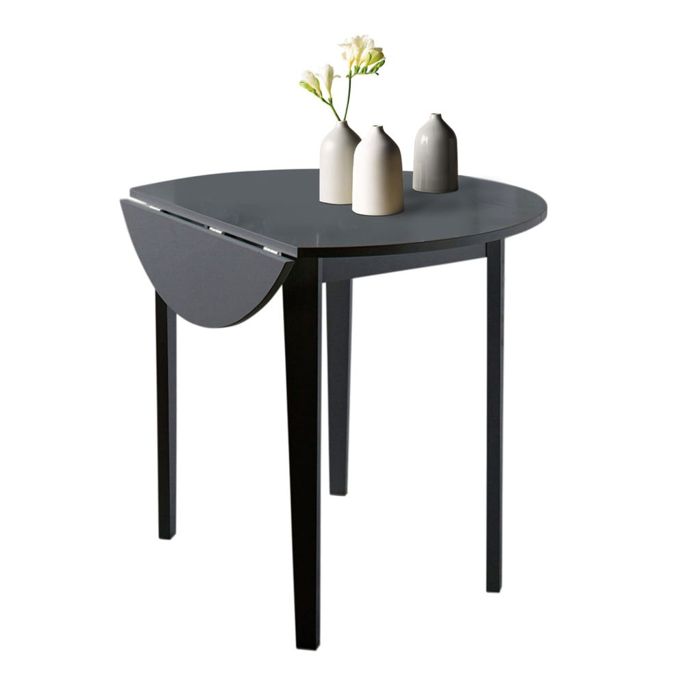Černý skládací jídelní stůl Støraa Trento Quer, ⌀ 92 cm