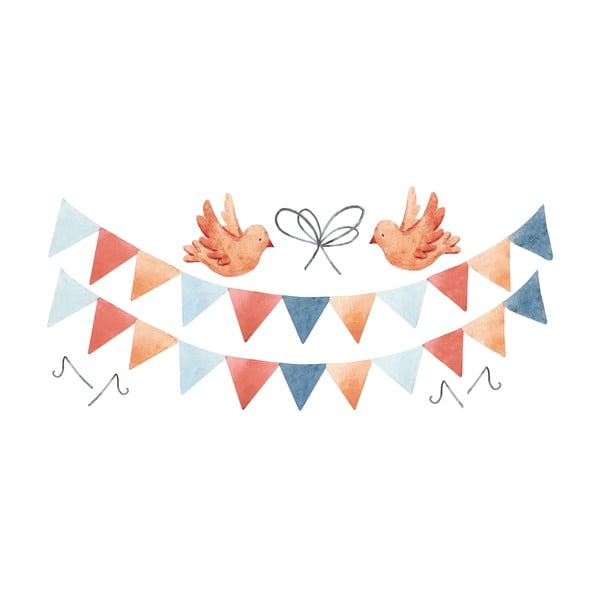 Arch samolepek 55x24 cm Colorful Pennants – Lilipinso