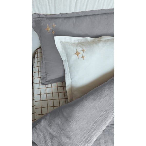 Šedá souprava do postýlky Stars – Malomi Kids-image-1