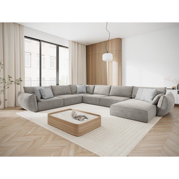 Světle šedá rohová pohovka (levý roh) Vanda – Mazzini Sofas-image-1