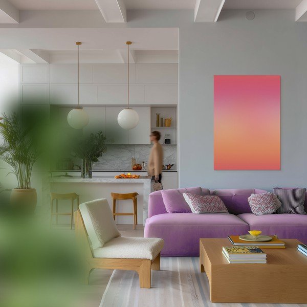 Tištěný obraz na plátně 70x100 cm Pink Aura – Styler-image-2