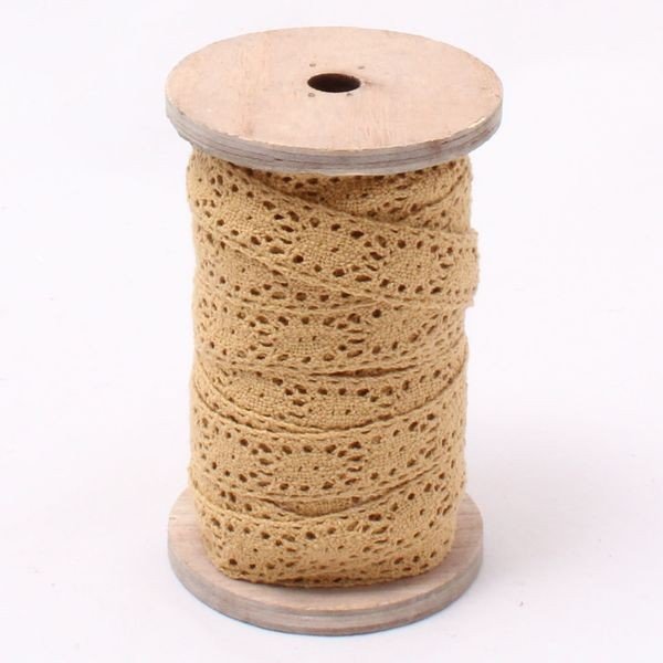 Hořčicová krajka na špulce Dakls, 10 m