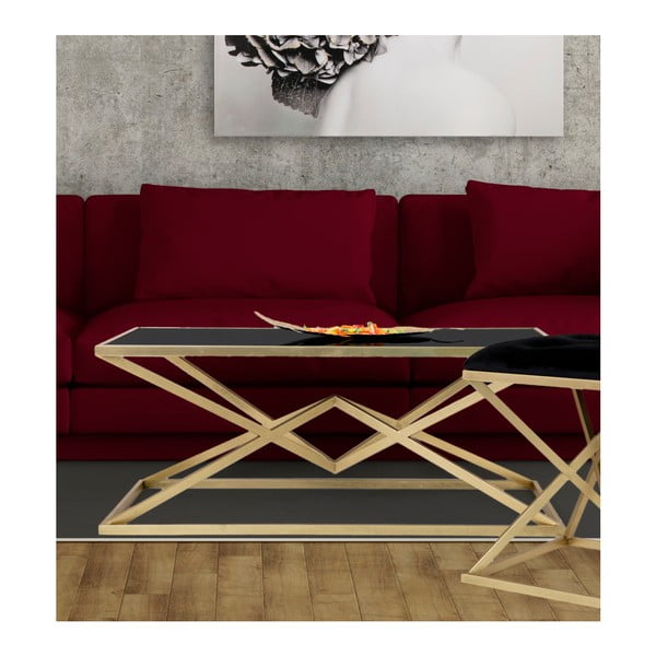 Konferenční stůl s černou skleněnou deskou Mauro Ferretti Piramid, 110 x 60 cm-image-3