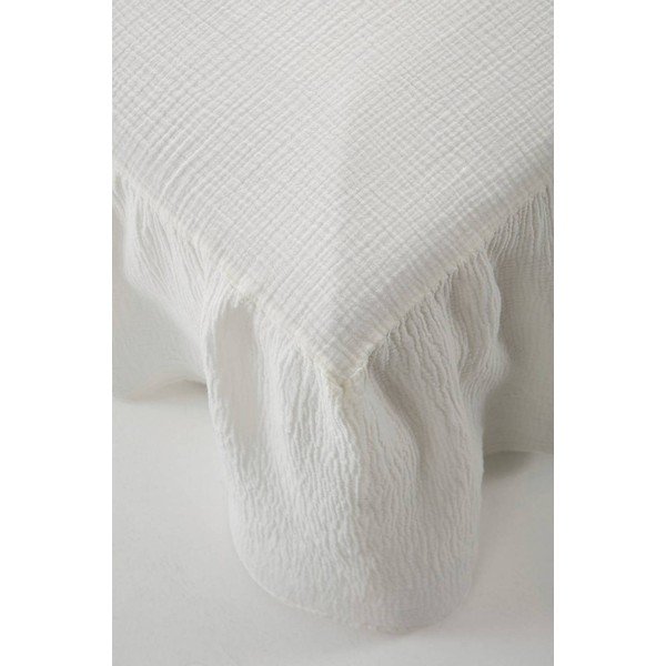 Krémový mušelínový přehoz 160x200 cm Amilia – Jotex-image-3