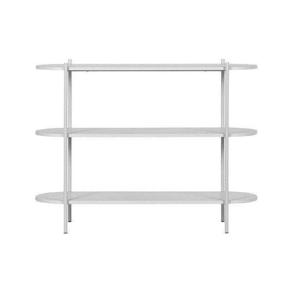 Světle šedá knihovna z jasanového dřeva 120x92 cm Tender – BePureHome