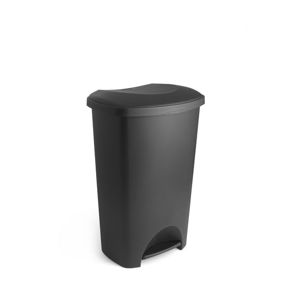 Černý pedálový plastový odpadkový koš 50 l – Addis