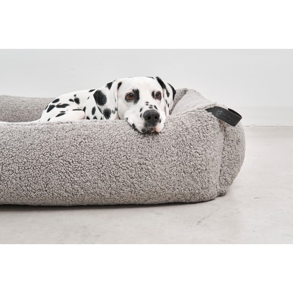 Šedý pelíšek pro psa z materiálu bouclé 55x70 cm Senso Pebble S – MiaCara-image-1