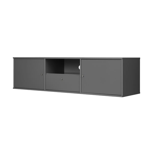 Antracitový TV stolek 161x42 cm Mistral – Hammel Furniture-image-1