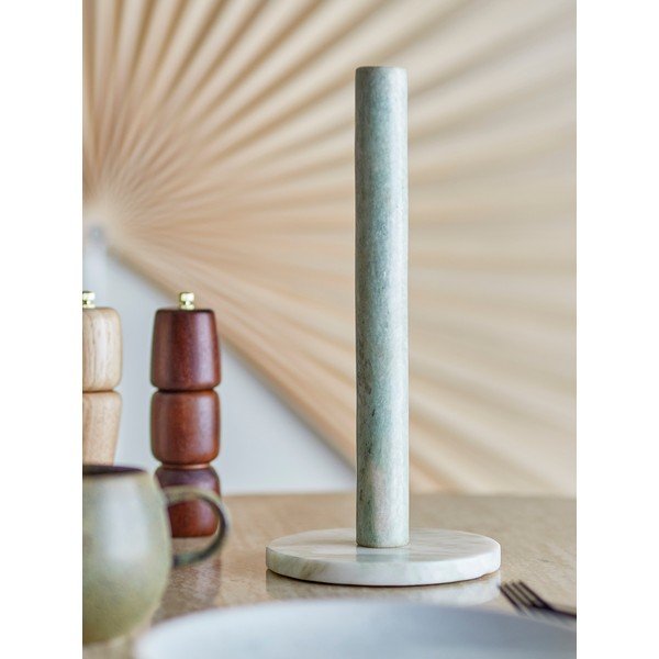 Světle zelený mramorový stojan na papírové utěrky ø 15 cm Emy – Bloomingville-image-3