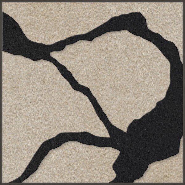 3D obraz s rámem/akustický 102x102 cm Quiet Friction 1 – Malerifabrikken