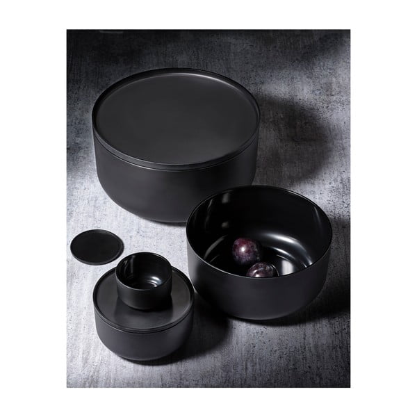 Tmavě šedá servírovací miska s víkem Zone Peili, 1 l-image-2