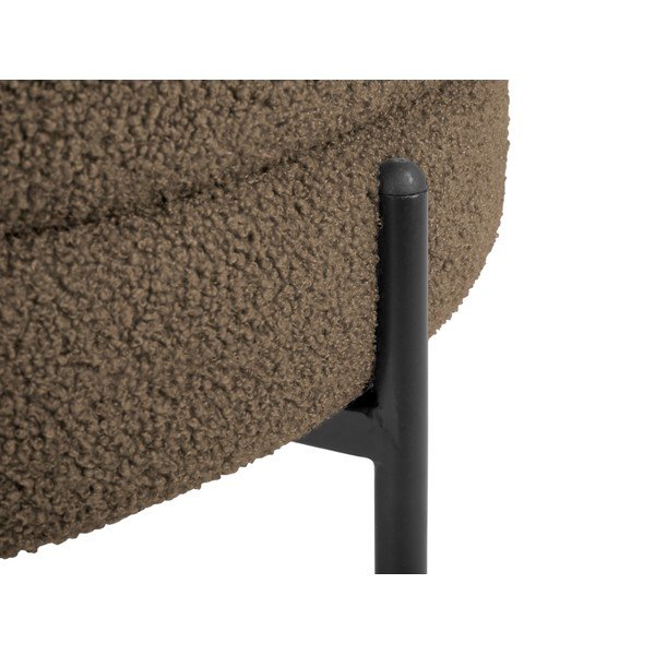 Šedohnědé křeslo z textilie bouclé Noble – Leitmotiv-image-1