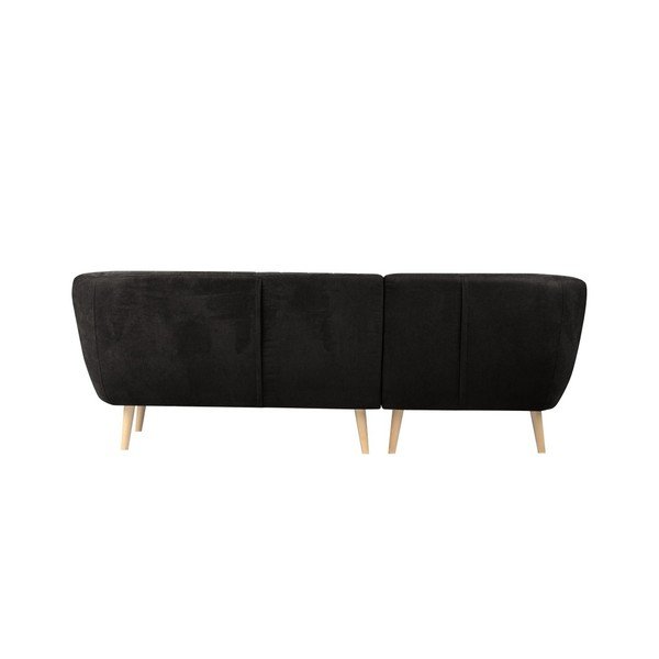 Černá pohovka s lenoškou na levé straně Mazzini Sofas Sardaigne-image-2