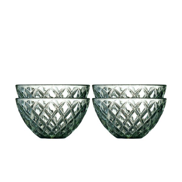 Zelené skleněné misky v sadě 4 ks 325 ml Sorrento – Lyngby Glas