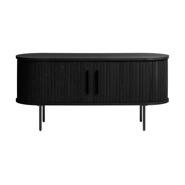 Černý TV stolek v dekoru dubu 120x56 cm Nola – Unique Furniture