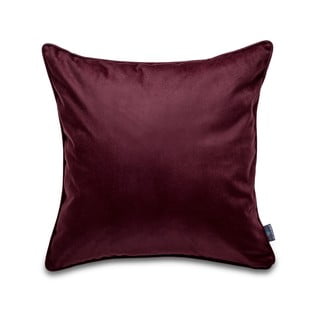 Tmavě červený povlak na polštář se sametovým povrchem WeLoveBeds Eggplant, 50 x 50 cm