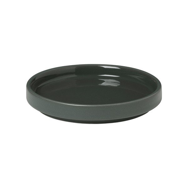 Tmavě zelený dezertní talíř Blomus Pilar I