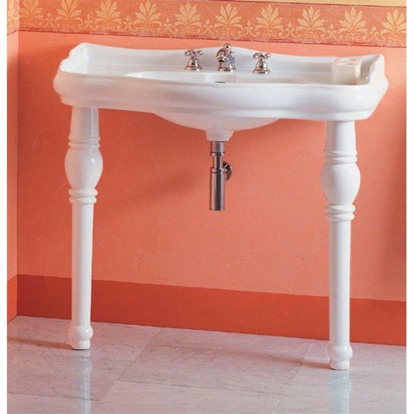 Bílé keramické umyvadlo 100x54,5 cm Retro – Sapho-image-1