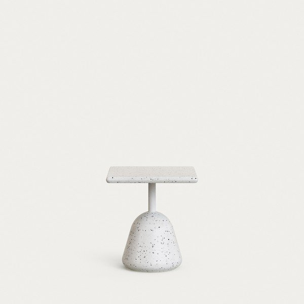 Zahradní konferenční stolek s terrazzo deskou 44x44 cm Saura – Kave Home-image-2