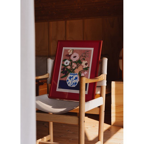 Plakát 30x40 cm Flowers on Blue Table – Carla Llanos – The Poster Club-image-1