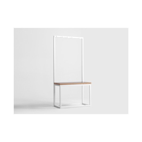 Bílý věšák s lavicí CustomForm Next, šířka 75 cm-image-4