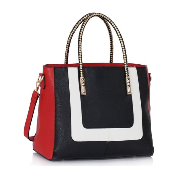 Černo-červená kabelka L&S Bags Legendre