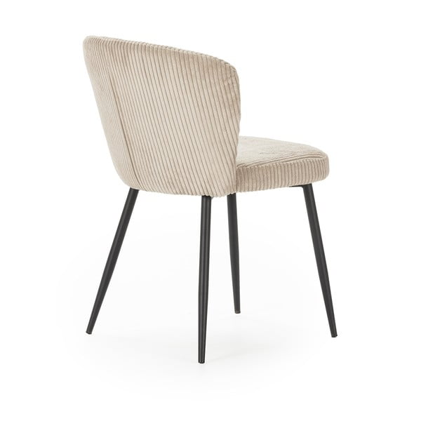 Béžové manšestrové jídelní židle v sadě 4 ks Megan – Marckeric-image-4