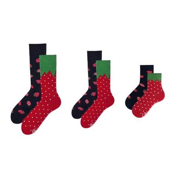 Rodinná sada 3 párů ponožek Many Mornings Strawberry Petit