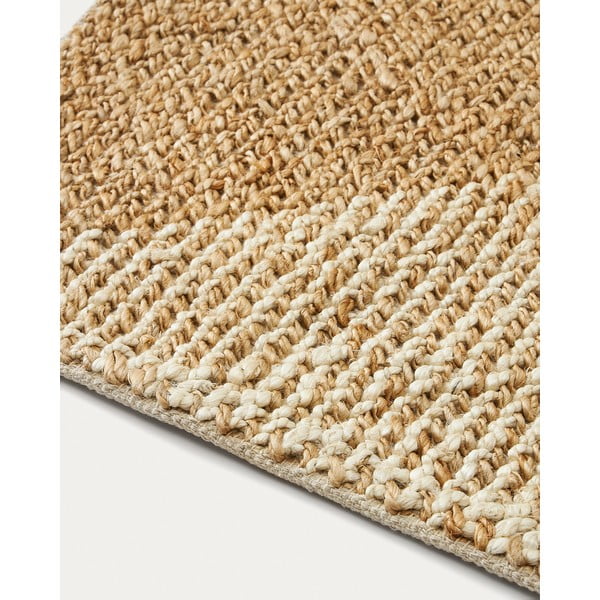 Béžovo-krémový jutový koberec 160x230 cm Maelan – Kave Home-image-4