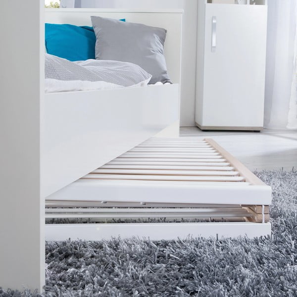 Skládací postýlka na kolečkách v bílo-přírodní barvě 60x120 cm Fold up – Roba-image-1