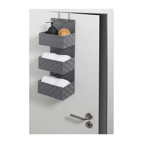 Šedý trojitý koupelnový organizér Wenko Adria-image-2