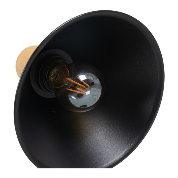 Stolní lampa v černé a přírodní barvě s kovovým stínidlem (výška 55 cm) – Ixia-image-2