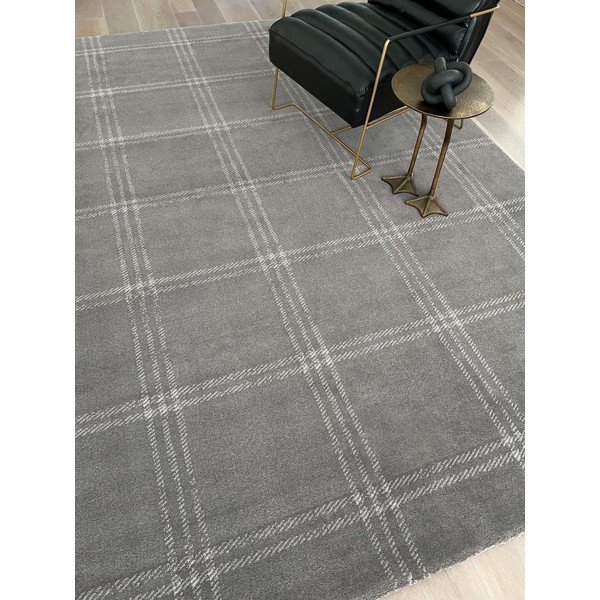 Antracitový vlněný koberec 120x180 cm Calisia M Grid Prime – Agnella-image-1