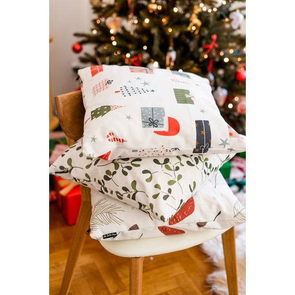 Povlaky na polštáře s vánočním motivem v sadě 4 ks 45x45 cm Santa – Butter Kings-image-1