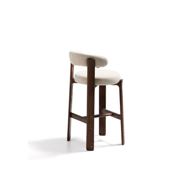 Béžová/v tmavě přírodní barvě barová židle z jasanového dřeva (výška sedáku 75 cm) Granite – Kave Home-image-4