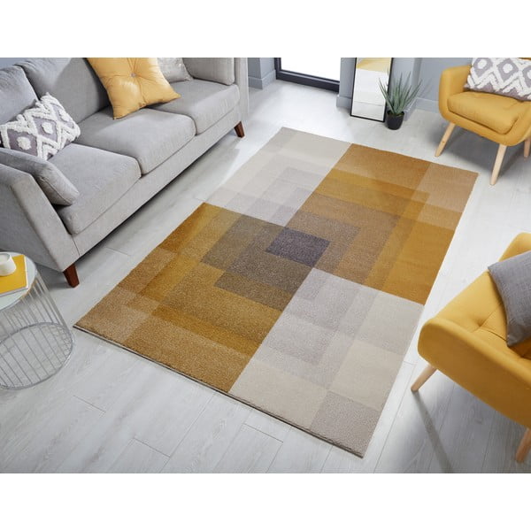 Šedo-žlutý koberec Flair Rugs Plaza, 120 x 170 cm-image-1
