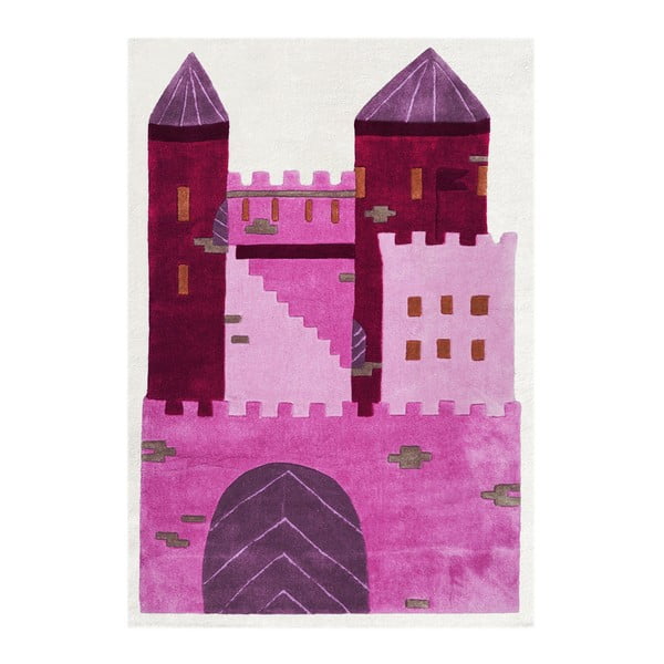 Dětský koberec Happy Rugs Pink Castle, 120 x 180 cm
